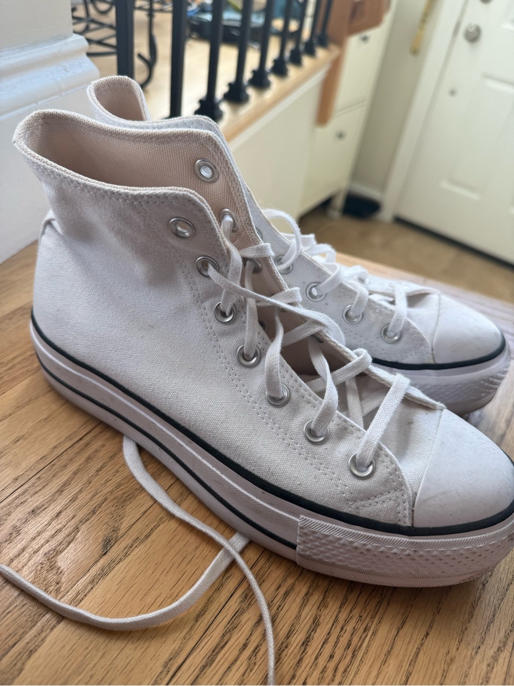 High-Top Converse Sneakers in White